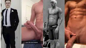 University swimmer “Ash” – big dick jerk compilation