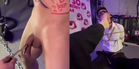 TG channel @OnlyBeeClub-Lu Shijiu-playing sex slave with friends 2